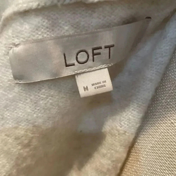 LOFT FLEECE OATMEAL BEIGE CARDIGAN WITH POCKETS SIZE S NEUTRAL EARTH TONES  - Picture 6 of 11